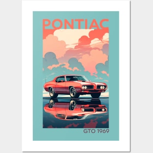 Timeless Thrills: The 1969 Pontiac GTO Tribute Design Posters and Art